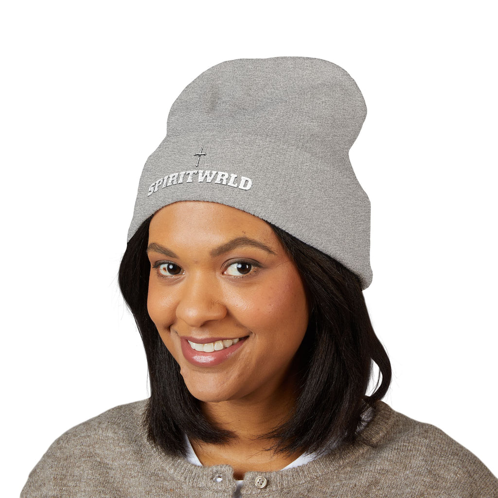 Spirit Wrld Embroidered Cuffed Beanie