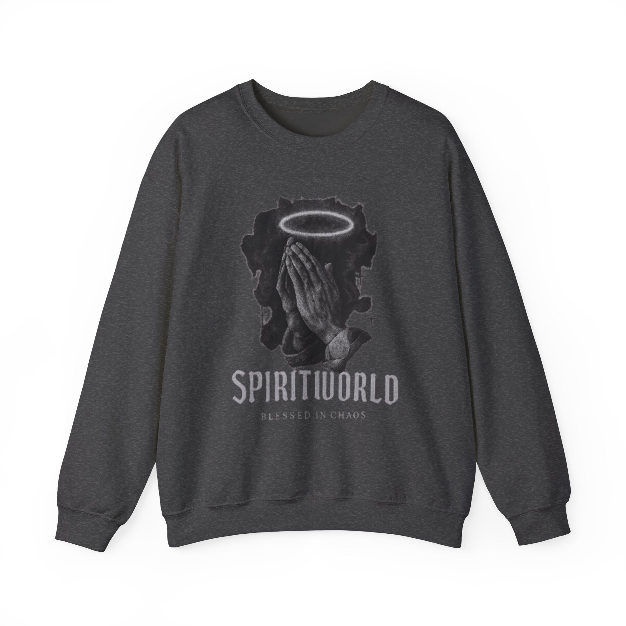 Crewneck Sweatshirt  Spiritwrld Praying Hands Graphic