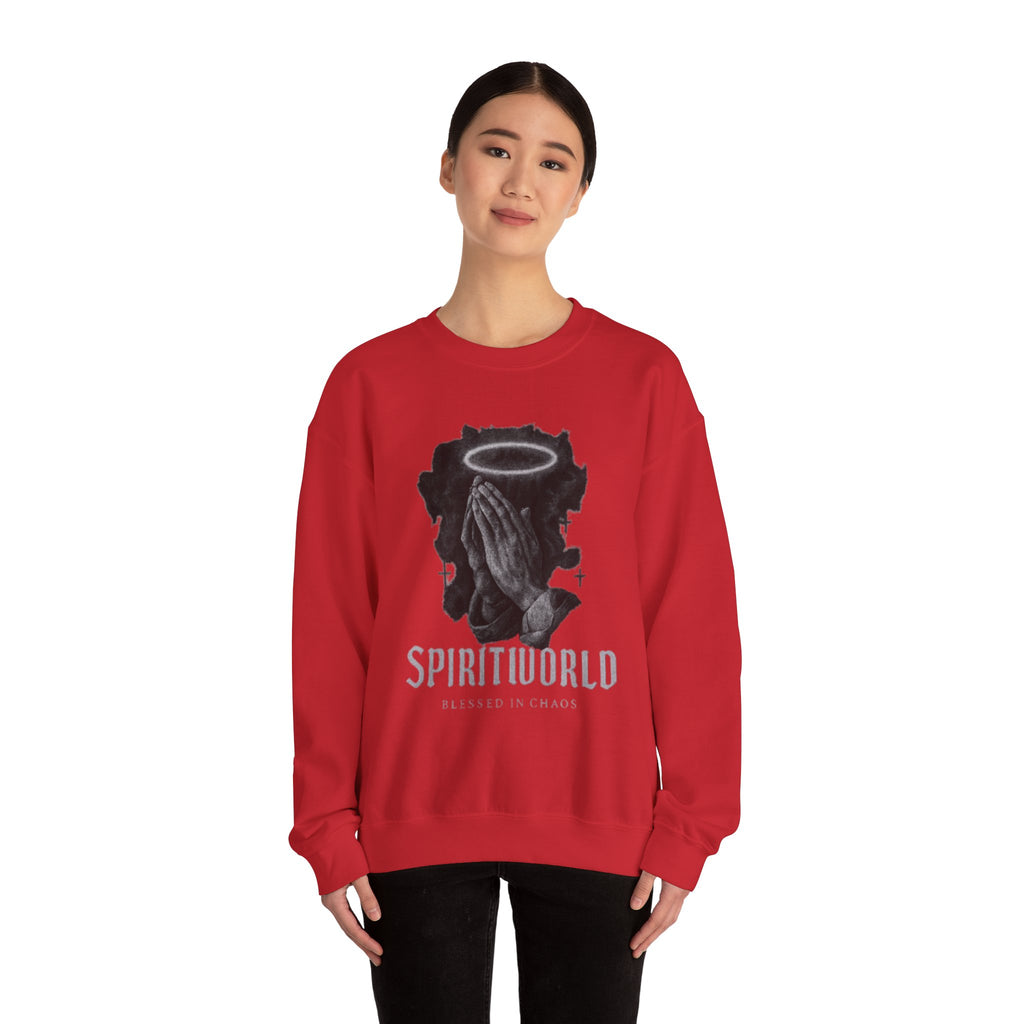 Crewneck Sweatshirt  Spiritwrld Praying Hands Graphic