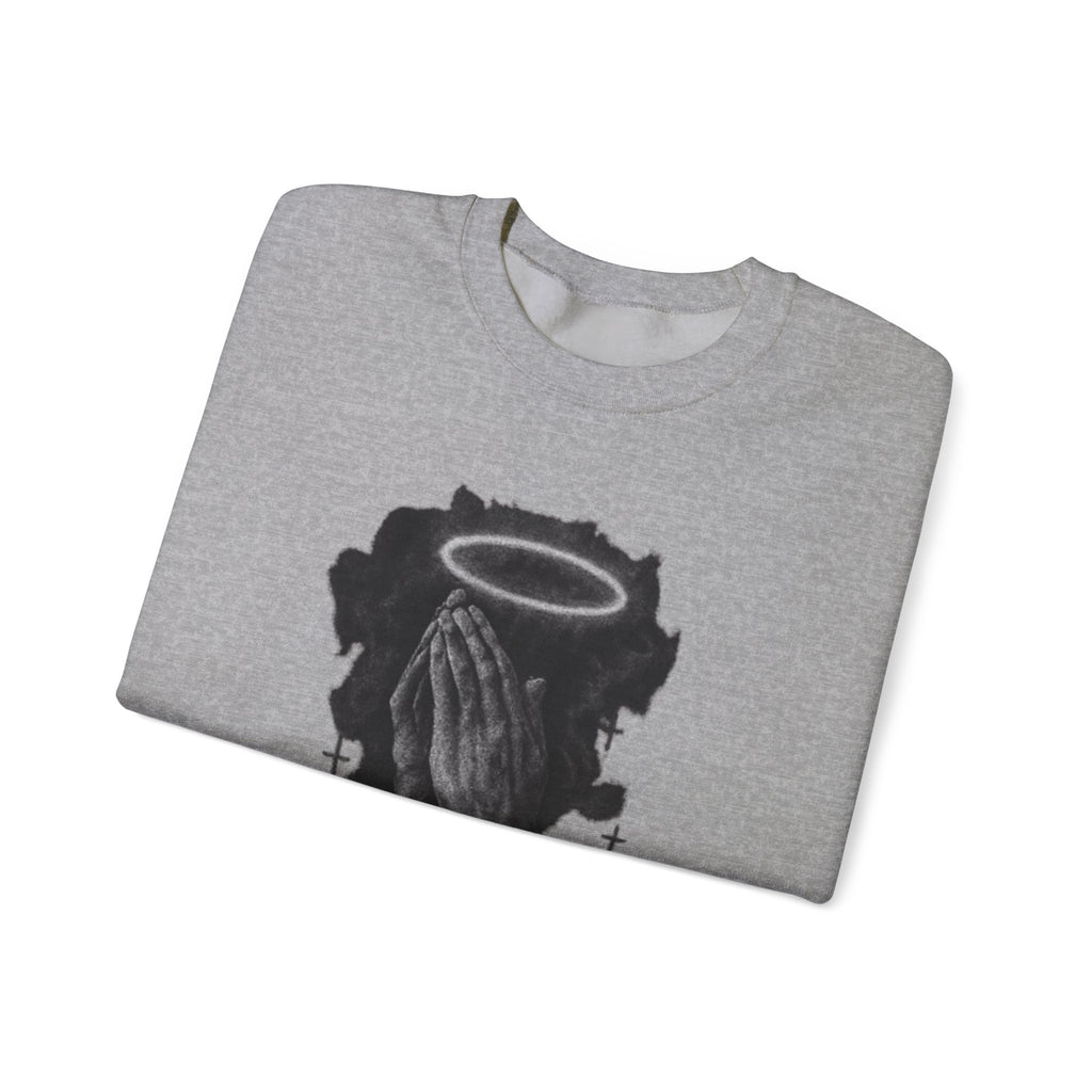 Crewneck Sweatshirt  Spiritwrld Praying Hands Graphic