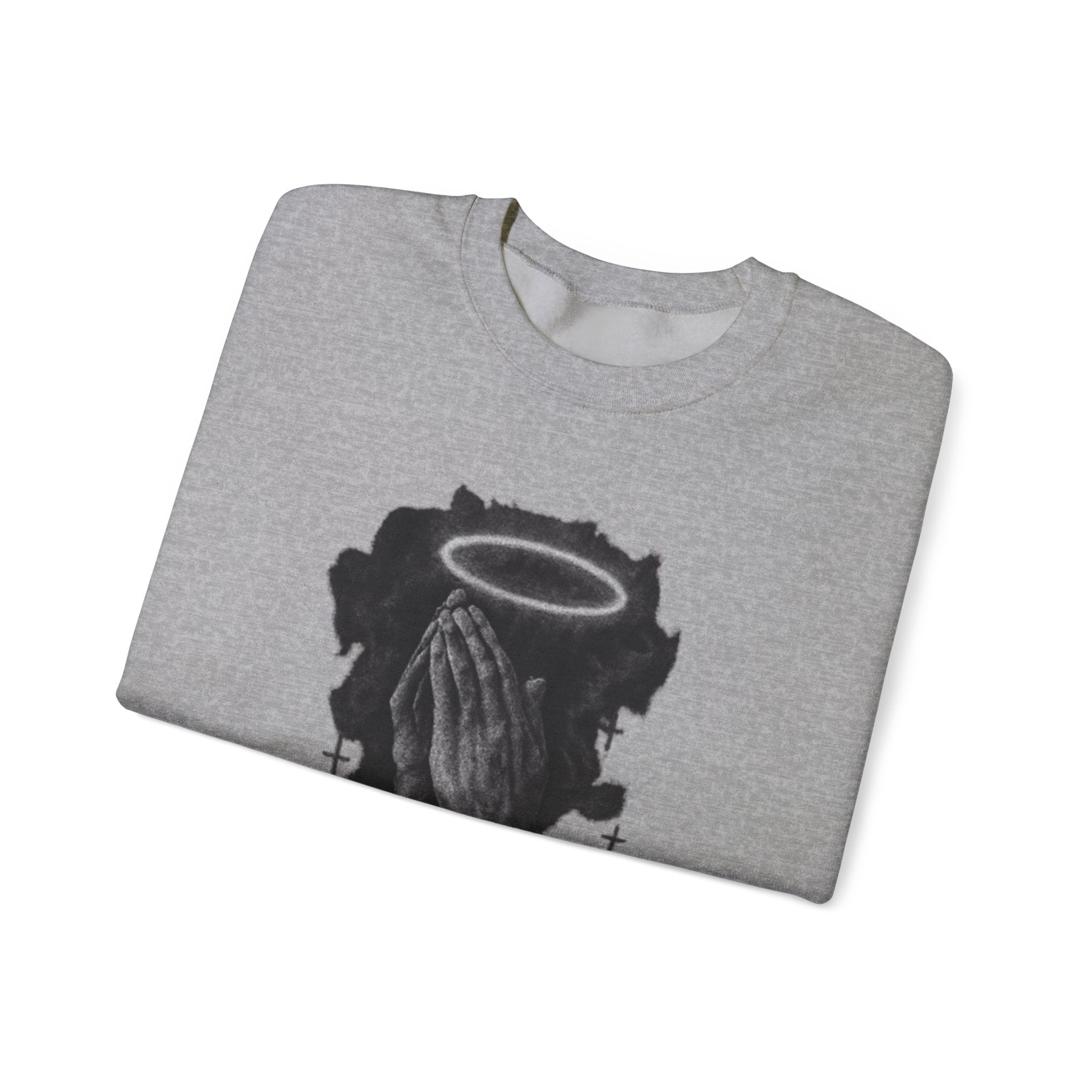 Crewneck Sweatshirt  Spiritwrld Praying Hands Graphic