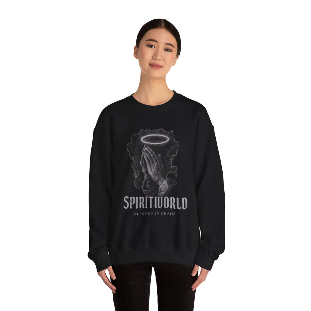 Crewneck Sweatshirt  Spiritwrld Praying Hands Graphic