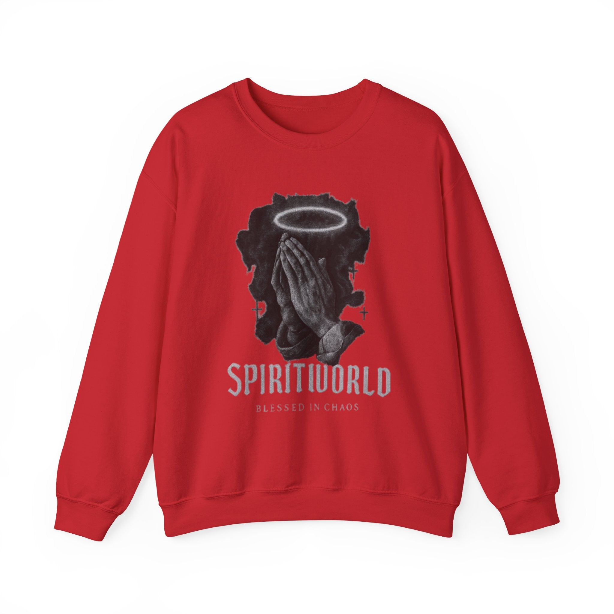 Crewneck Sweatshirt  Spiritwrld Praying Hands Graphic