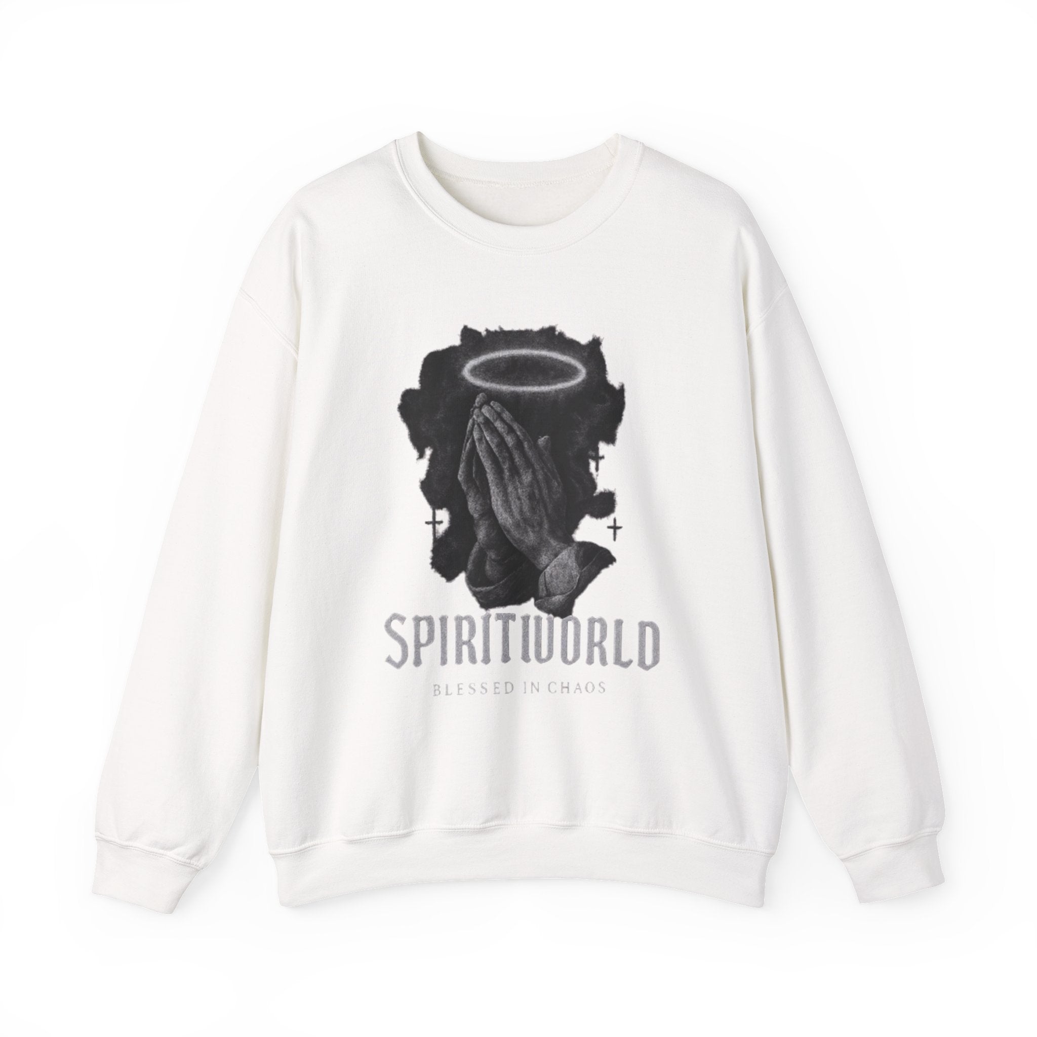 Crewneck Sweatshirt  Spiritwrld Praying Hands Graphic
