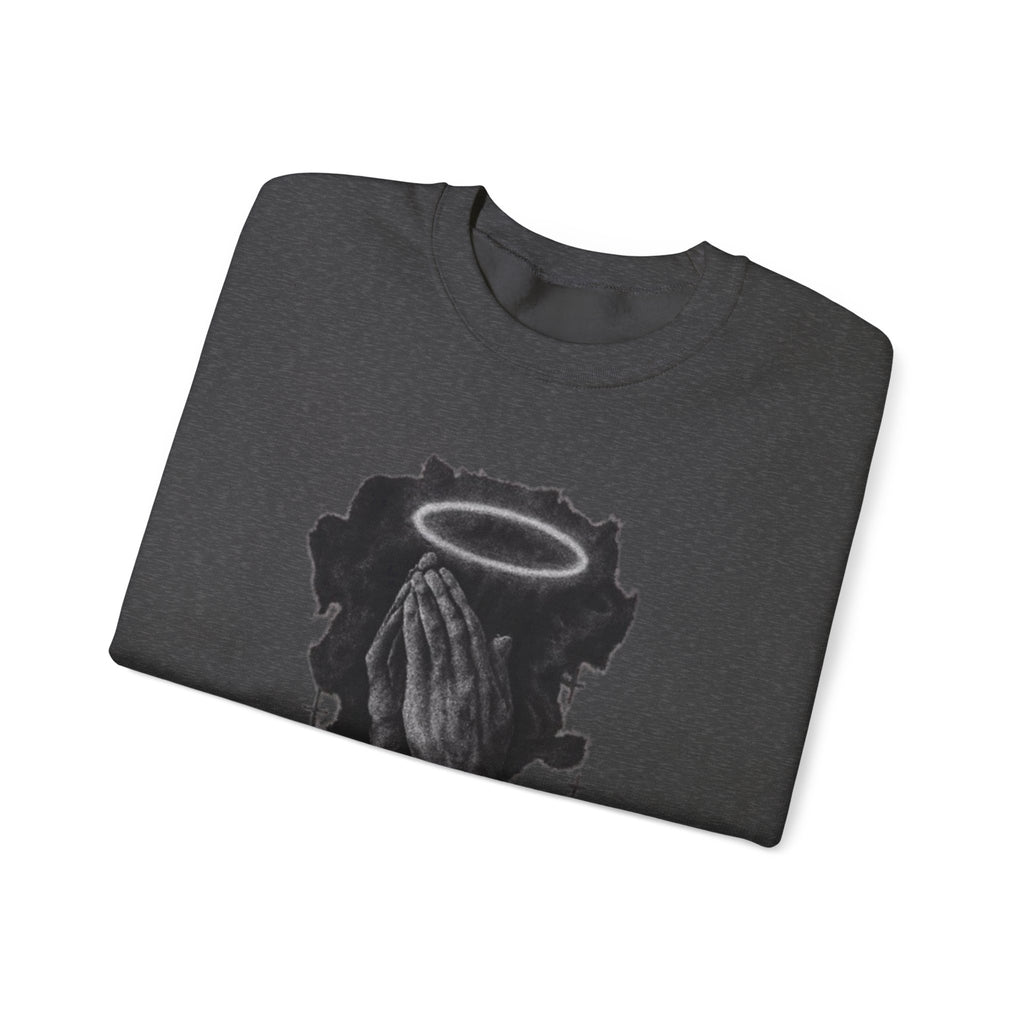 Crewneck Sweatshirt  Spiritwrld Praying Hands Graphic